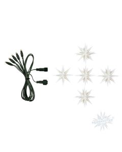 Kurzkette/ Erweiterung für Miniatur Sternenkette mit 5 Herrnhuter Sternen a 8 cm