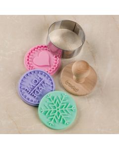 trodat Keksstempel Set mit drei Motiven, Durchm. 6 cm  