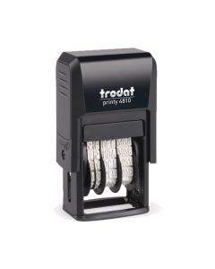 Trodat Printy 4810 Datumstempel Englisch 20x3,8 mm, Kissen in Blau  BLAU