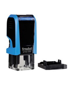 Trodat Printy 4320 Textstempel quadratisch 20x20 mm - ohne Kissen BLAU BLAU