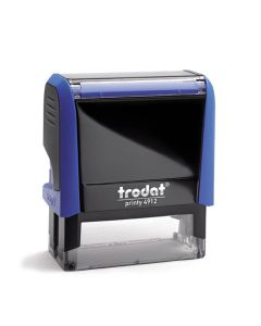 Trodat Printy 46 x 17 mm Hochzeitsstempel mit Motiv HO – Hochzeitsdatum mit Herz BLAU BLAU