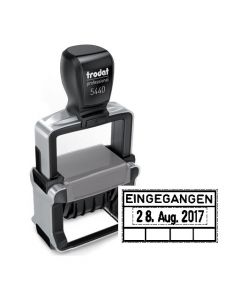 Trodat Datumstempel Professional C6 Eingegangen - 4 Kästchen  BLAU
