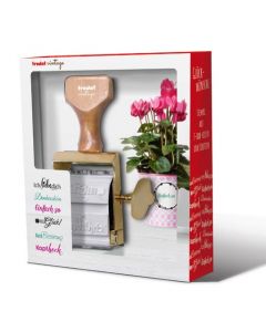 Trodat Vintage Stempelset Glückwünsche  