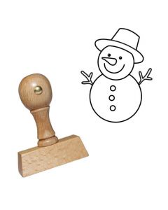Weihnachtsstempel 28 Holz Motiv Schneemann  