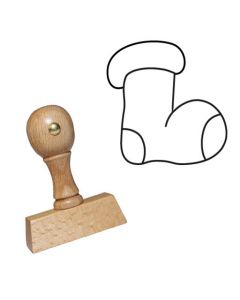 Weihnachtsstempel 29 Holz Motiv Nikolausstiefel  