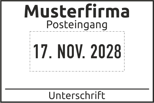 Firmenstempel Posteingang