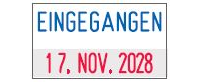 einfacher Eingegangen Stempel mit Datum