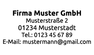 Firmenstempel Abdruck 