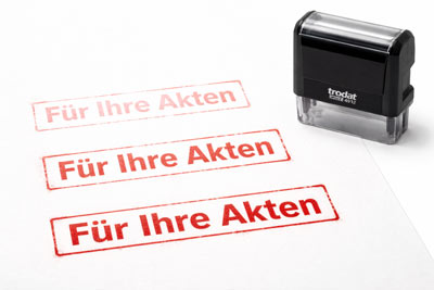 Probeabdruck nach dem Austausch des Farbkissen