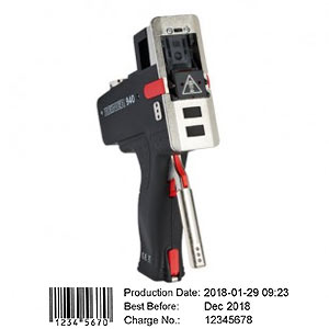 REINER 940 - mobiler und stationärer Elektrostempel ohne Textplatte für Datum, Uhrzeit, Text oder Nummern.