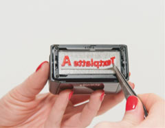 alte Stempelplatte entfernen