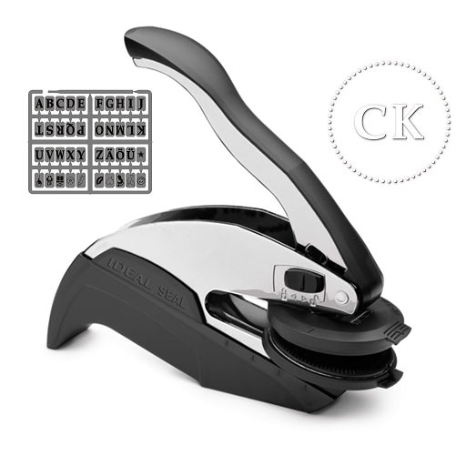 Monogramm Prägezange Trodat Seal – Die TYPO-Prägezange mit Typenset und runder Prägung