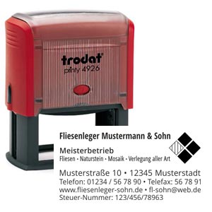 Trodat Printy 4926 Textstempel für Adressen, Büro, Firma oder als Anschriftenstempel
