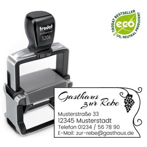 Trodat Professional 5206 4.0 Textstempel für Stempel mit Absender und Adressen