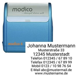 Modico Stempel Flash 6 Anschriften und Adressstempel 