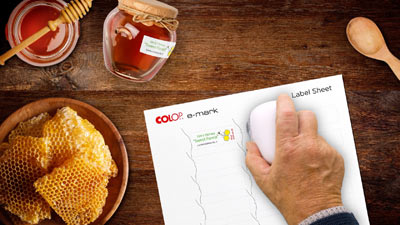 emark Stempelabdruck mit einer einfachen Seitwärtsbewegung