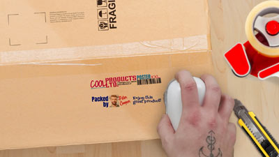 emark Stempelabdruck mit einer einfachen Seitwärtsbewegung