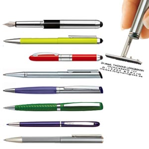 Firmenstempel mit Kugelschreiber