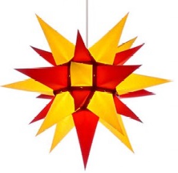 Herrnhuter Stern rot gelb