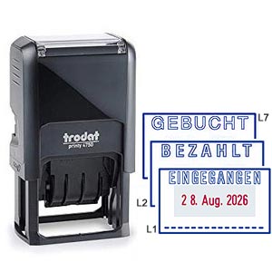 Posteingangsstempel Trodat Printy 4750 Datumstempel mit Text