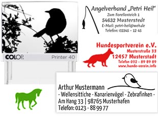Colop Printer 30 und Printer 40 als Vereinsstempel selbst gestalten und bestellen