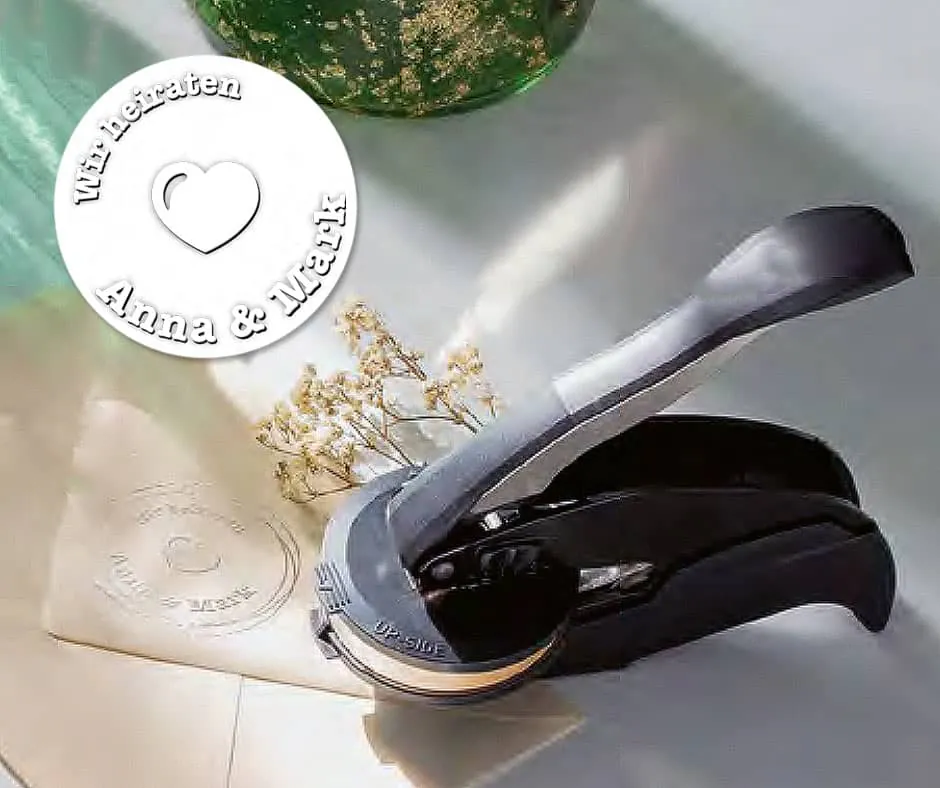 Prägezange für Hochzeit