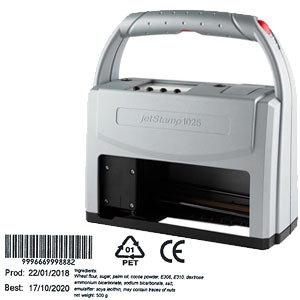 Datumstempel für Posteingang Reiner jetStamp 1025 mobiler Elektrostempel mit Akku 