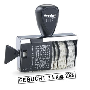 Posteingangsstempel Trodat Classic 1117 mit Wortband