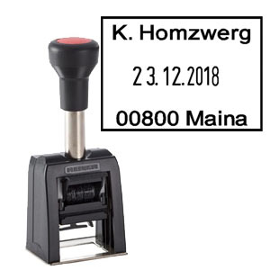 Robuster Poststempel REINER D280 mit Delrinplatte